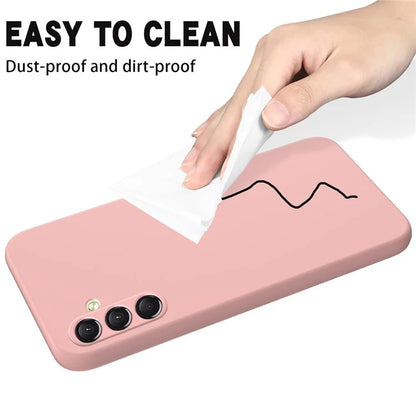 For Samsung Galaxy A24 4G (162.1 x 77.6 x 8.3mm) Case Liquid Silicone Cover with Strap