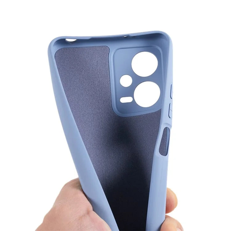 For Xiaomi Poco X5 5G / Redmi Note 12 5G (India) Cell Phone Case Liquid Silicone TPU 2.0mm Thick Arc Edge Phone Cover