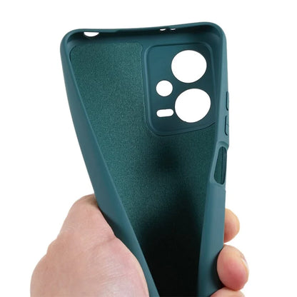 For Xiaomi Poco X5 5G / Redmi Note 12 5G (India) Cell Phone Case Liquid Silicone TPU 2.0mm Thick Arc Edge Phone Cover