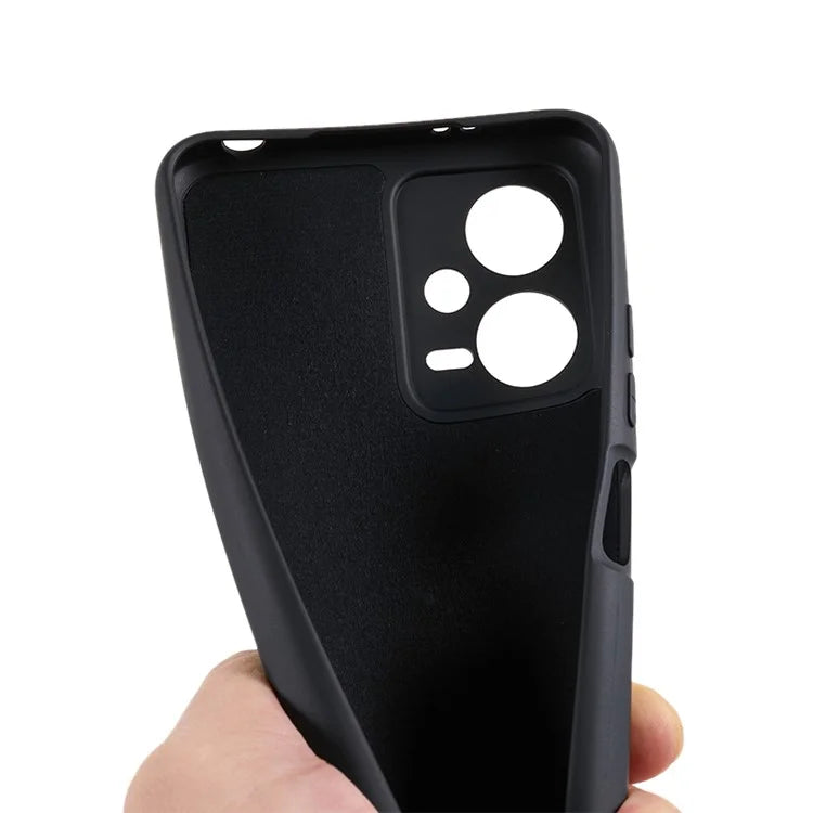 For Xiaomi Poco X5 5G / Redmi Note 12 5G (India) Cell Phone Case Liquid Silicone TPU 2.0mm Thick Arc Edge Phone Cover