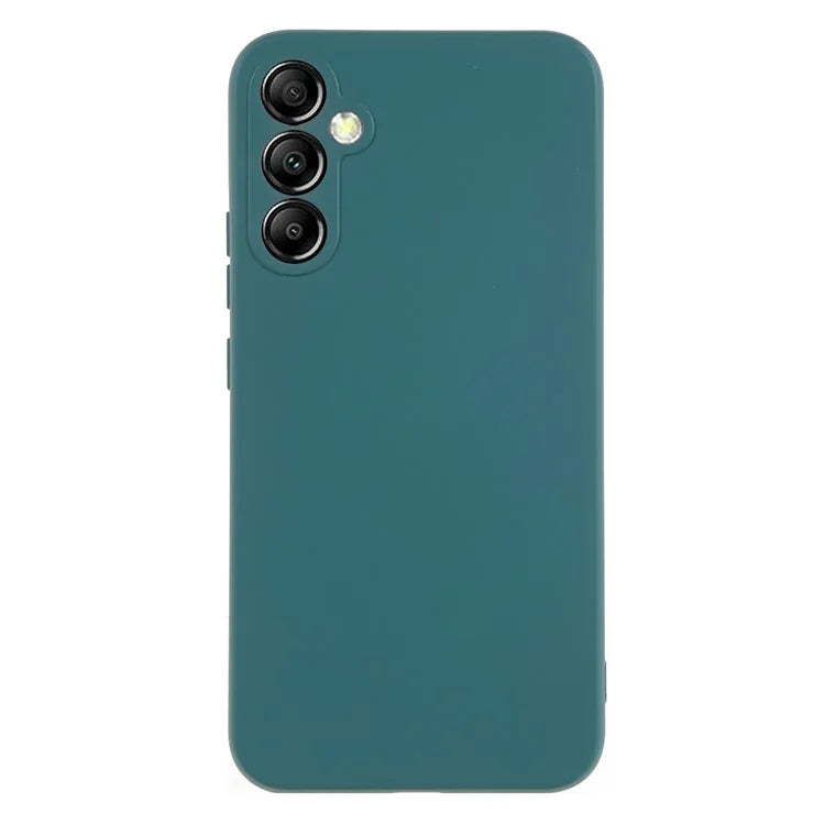 For Samsung Galaxy A34 5G Liquid Silicone Anti-Dust Arc Edge TPU Cover 2.0mm Thick Cell Phone Caseish Green