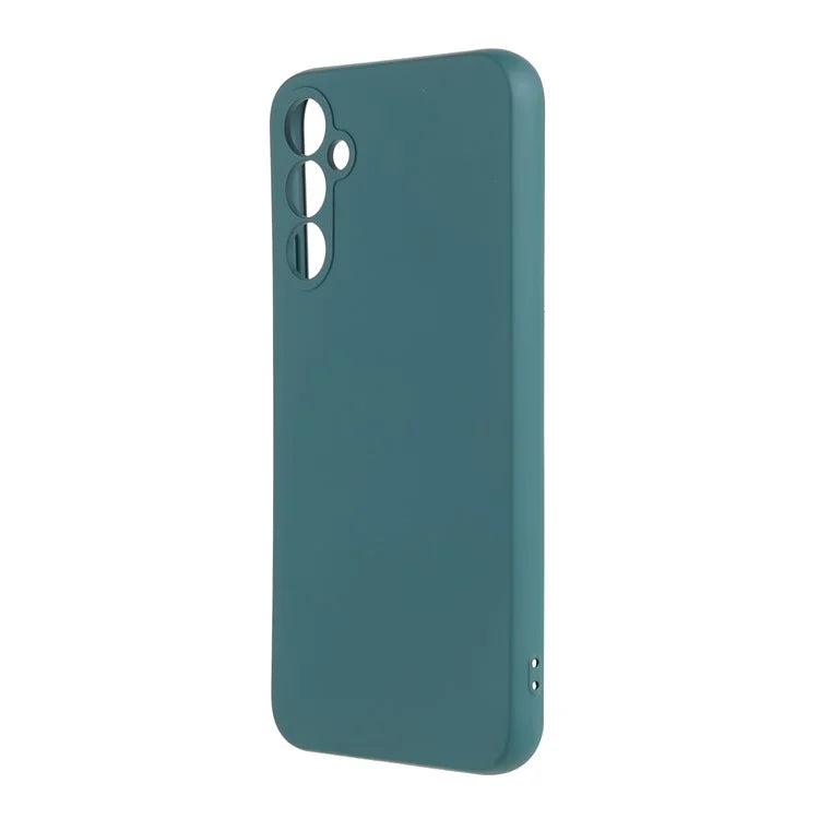 For Samsung Galaxy A34 5G Liquid Silicone Anti-Dust Arc Edge TPU Cover 2.0mm Thick Cell Phone Caseish Green