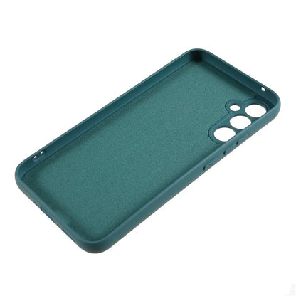 For Samsung Galaxy A34 5G Liquid Silicone Anti-Dust Arc Edge TPU Cover 2.0mm Thick Cell Phone Caseish Green