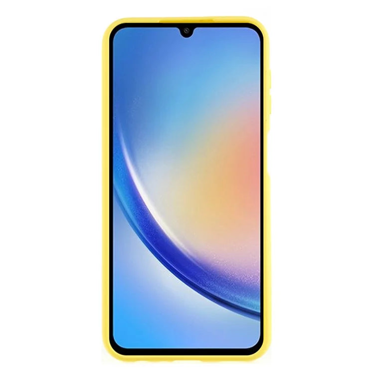 For Samsung Galaxy A24 4G (162.1 x 77.6 x 8.3mm) Precise Cutout Soft TPU Phone Case 2.0mm Liquid Silicone Texture Arc Edge Anti-drop Cover