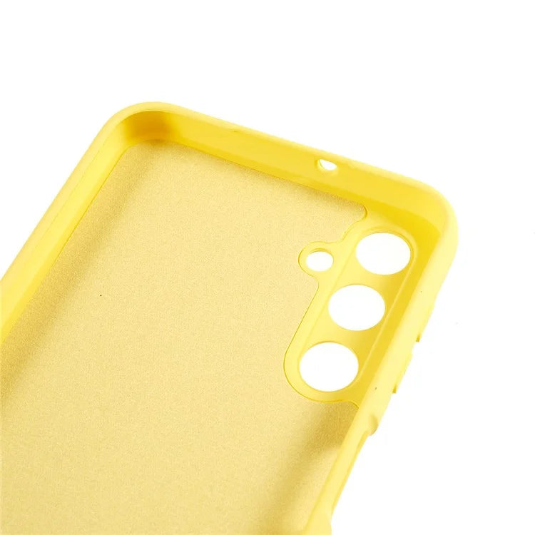 For Samsung Galaxy A24 4G (162.1 x 77.6 x 8.3mm) Precise Cutout Soft TPU Phone Case 2.0mm Liquid Silicone Texture Arc Edge Anti-drop Cover