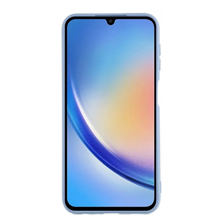 For Samsung Galaxy A24 4G (162.1 x 77.6 x 8.3mm) Precise Cutout Soft TPU Phone Case 2.0mm Liquid Silicone Texture Arc Edge Anti-drop Cover
