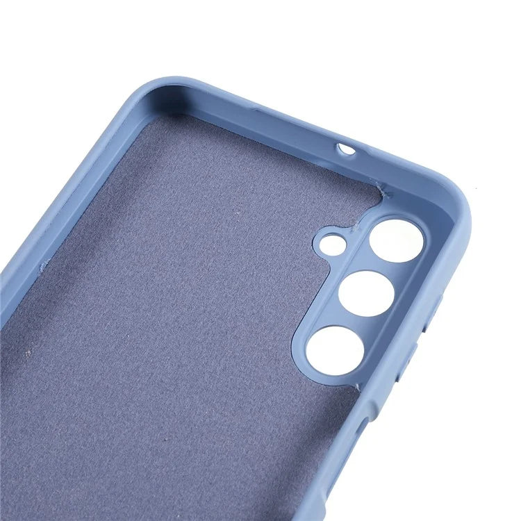 For Samsung Galaxy A24 4G (162.1 x 77.6 x 8.3mm) Precise Cutout Soft TPU Phone Case 2.0mm Liquid Silicone Texture Arc Edge Anti-drop Cover