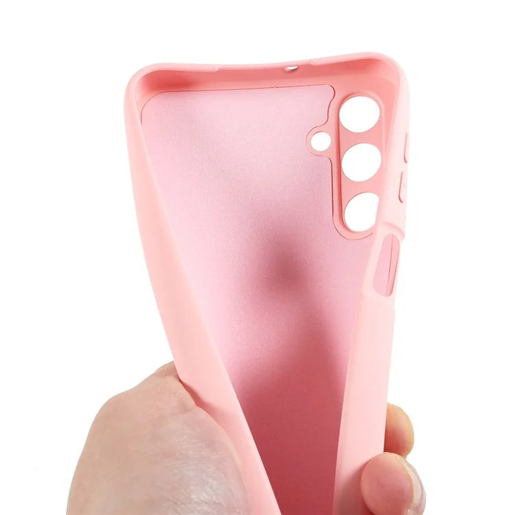 For Samsung Galaxy A24 4G (162.1 x 77.6 x 8.3mm) Precise Cutout Soft TPU Phone Case 2.0mm Liquid Silicone Texture Arc Edge Anti-drop Cover
