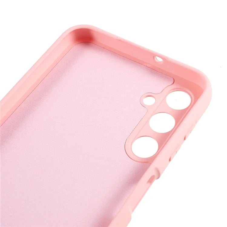 For Samsung Galaxy A24 4G (162.1 x 77.6 x 8.3mm) Precise Cutout Soft TPU Phone Case 2.0mm Liquid Silicone Texture Arc Edge Anti-drop Cover
