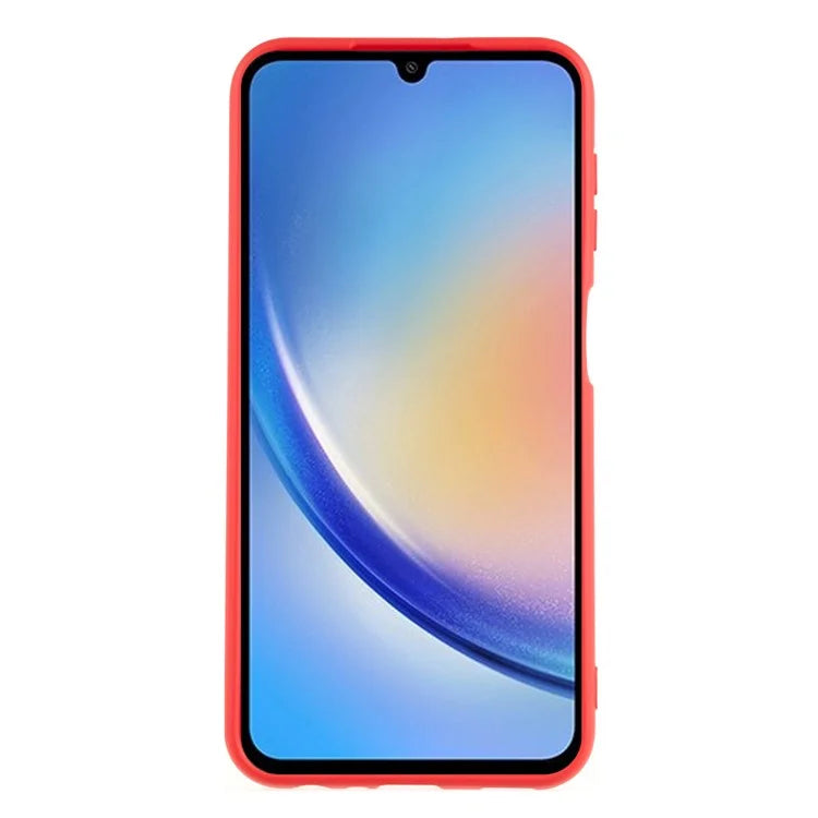 For Samsung Galaxy A24 4G (162.1 x 77.6 x 8.3mm) Precise Cutout Soft TPU Phone Case 2.0mm Liquid Silicone Texture Arc Edge Anti-drop Cover
