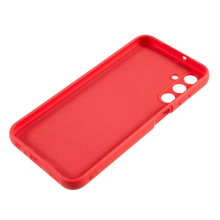 For Samsung Galaxy A24 4G (162.1 x 77.6 x 8.3mm) Precise Cutout Soft TPU Phone Case 2.0mm Liquid Silicone Texture Arc Edge Anti-drop Cover