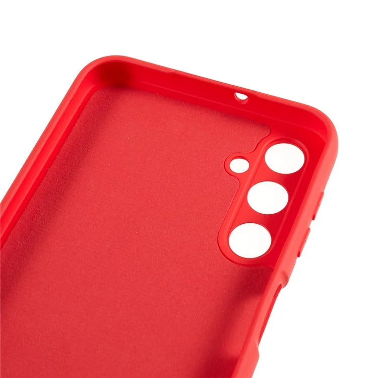 For Samsung Galaxy A24 4G (162.1 x 77.6 x 8.3mm) Precise Cutout Soft TPU Phone Case 2.0mm Liquid Silicone Texture Arc Edge Anti-drop Cover