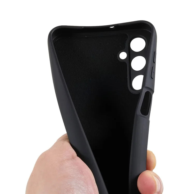 For Samsung Galaxy A24 4G (162.1 x 77.6 x 8.3mm) Precise Cutout Soft TPU Phone Case 2.0mm Liquid Silicone Texture Arc Edge Anti-drop Cover