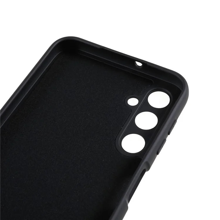 For Samsung Galaxy A24 4G (162.1 x 77.6 x 8.3mm) Precise Cutout Soft TPU Phone Case 2.0mm Liquid Silicone Texture Arc Edge Anti-drop Cover
