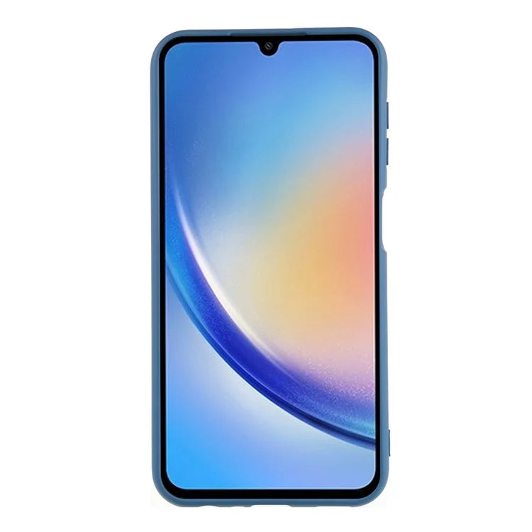 For Samsung Galaxy A24 4G (162.1 x 77.6 x 8.3mm) Precise Cutout Soft TPU Phone Case 2.0mm Liquid Silicone Texture Arc Edge Anti-drop Cover