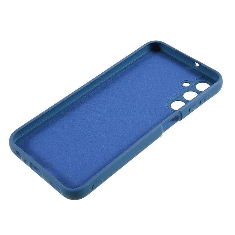 For Samsung Galaxy A24 4G (162.1 x 77.6 x 8.3mm) Precise Cutout Soft TPU Phone Case 2.0mm Liquid Silicone Texture Arc Edge Anti-drop Cover