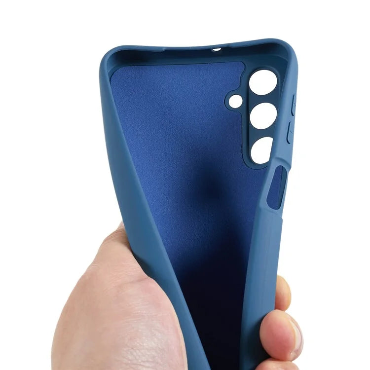 For Samsung Galaxy A24 4G (162.1 x 77.6 x 8.3mm) Precise Cutout Soft TPU Phone Case 2.0mm Liquid Silicone Texture Arc Edge Anti-drop Cover