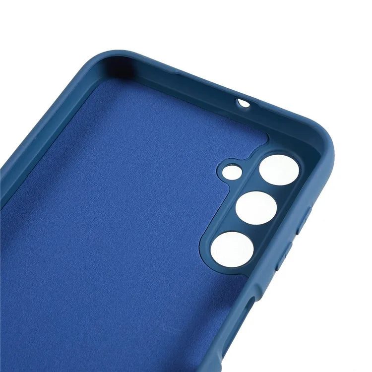 For Samsung Galaxy A24 4G (162.1 x 77.6 x 8.3mm) Precise Cutout Soft TPU Phone Case 2.0mm Liquid Silicone Texture Arc Edge Anti-drop Cover