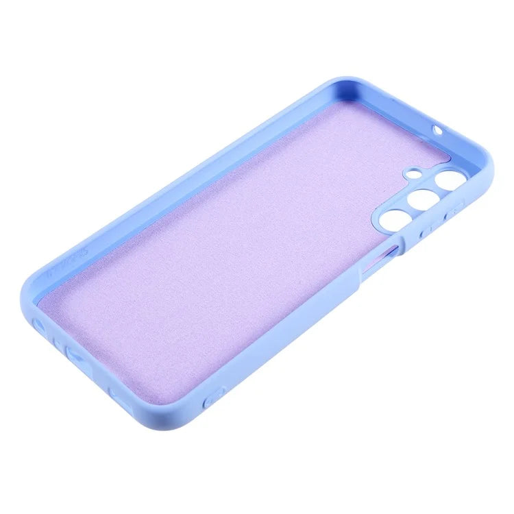 For Samsung Galaxy A24 4G (162.1 x 77.6 x 8.3mm) Precise Cutout Soft TPU Phone Case 2.0mm Liquid Silicone Texture Arc Edge Anti-drop Cover