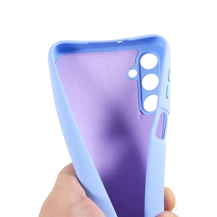 For Samsung Galaxy A24 4G (162.1 x 77.6 x 8.3mm) Precise Cutout Soft TPU Phone Case 2.0mm Liquid Silicone Texture Arc Edge Anti-drop Cover