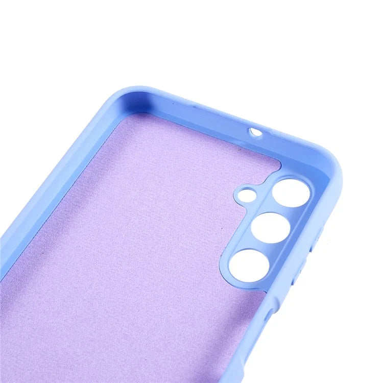 For Samsung Galaxy A24 4G (162.1 x 77.6 x 8.3mm) Precise Cutout Soft TPU Phone Case 2.0mm Liquid Silicone Texture Arc Edge Anti-drop Cover