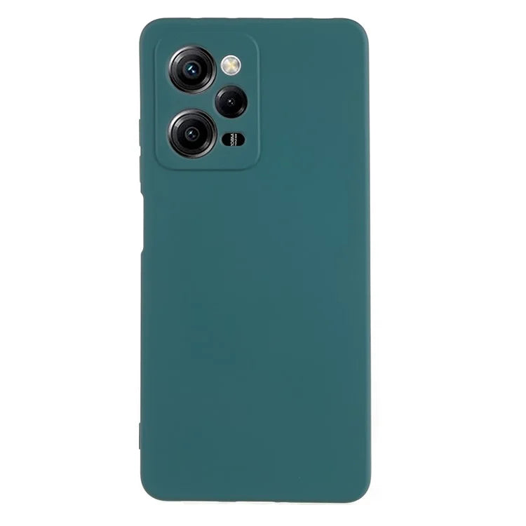 TPU Phone Case for Xiaomi Poco X5 Pro 5G / Redmi Note 12 Pro Speed 5G , 2.0mm Thick Liquid Silicone Arc Edge Coverish Green