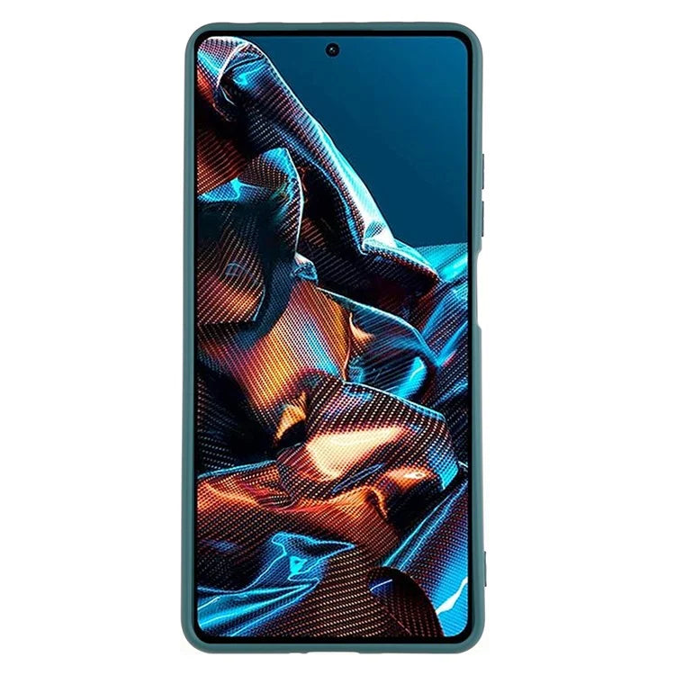 TPU Phone Case for Xiaomi Poco X5 Pro 5G / Redmi Note 12 Pro Speed 5G , 2.0mm Thick Liquid Silicone Arc Edge Coverish Green