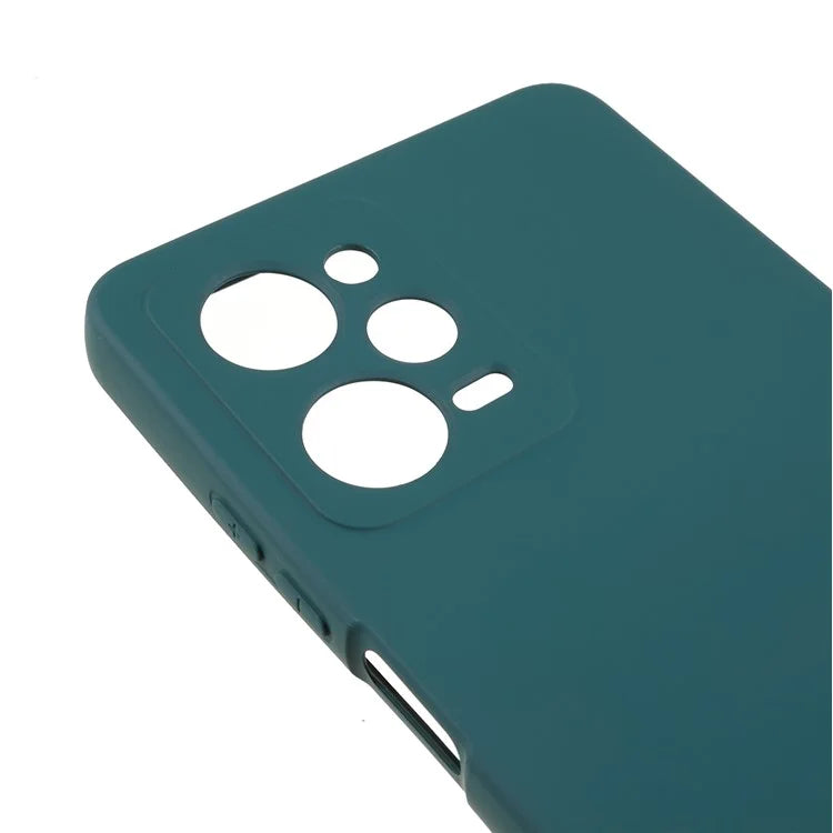 TPU Phone Case for Xiaomi Poco X5 Pro 5G / Redmi Note 12 Pro Speed 5G , 2.0mm Thick Liquid Silicone Arc Edge Coverish Green