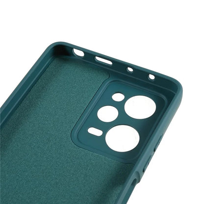 TPU Phone Case for Xiaomi Poco X5 Pro 5G / Redmi Note 12 Pro Speed 5G , 2.0mm Thick Liquid Silicone Arc Edge Coverish Green