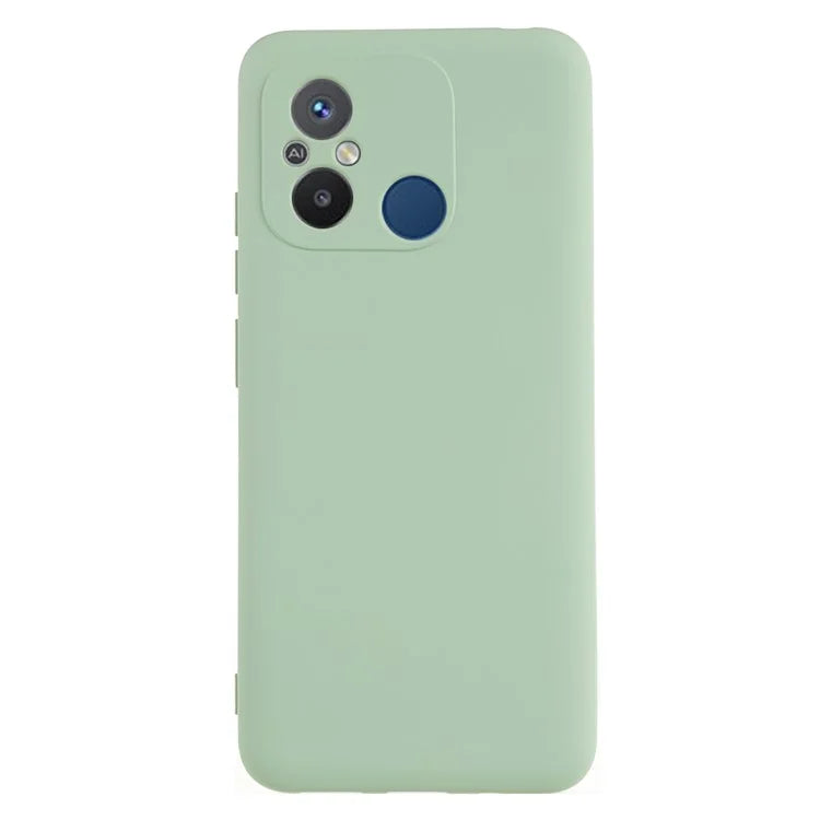 Cell Phone Case for Xiaomi Redmi 12C 4G Liquid Silicone TPU 2.0mm Thick Arc Edge Phone Cover