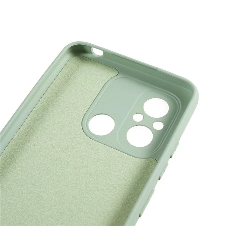 Cell Phone Case for Xiaomi Redmi 12C 4G Liquid Silicone TPU 2.0mm Thick Arc Edge Phone Cover