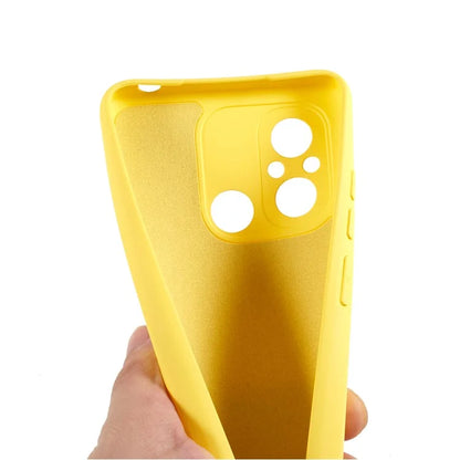 Cell Phone Case for Xiaomi Redmi 12C 4G Liquid Silicone TPU 2.0mm Thick Arc Edge Phone Cover