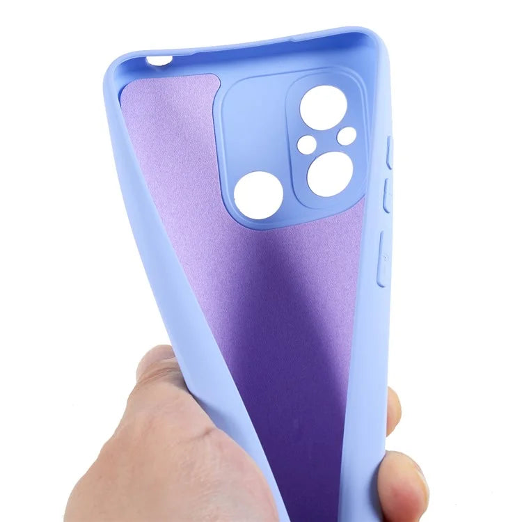 Cell Phone Case for Xiaomi Redmi 12C 4G Liquid Silicone TPU 2.0mm Thick Arc Edge Phone Cover