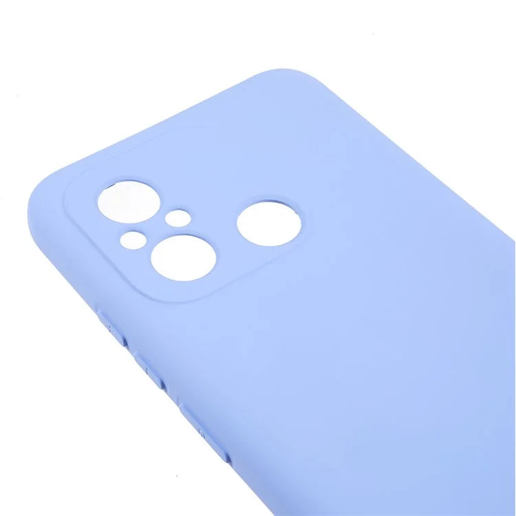 Cell Phone Case for Xiaomi Redmi 12C 4G Liquid Silicone TPU 2.0mm Thick Arc Edge Phone Cover