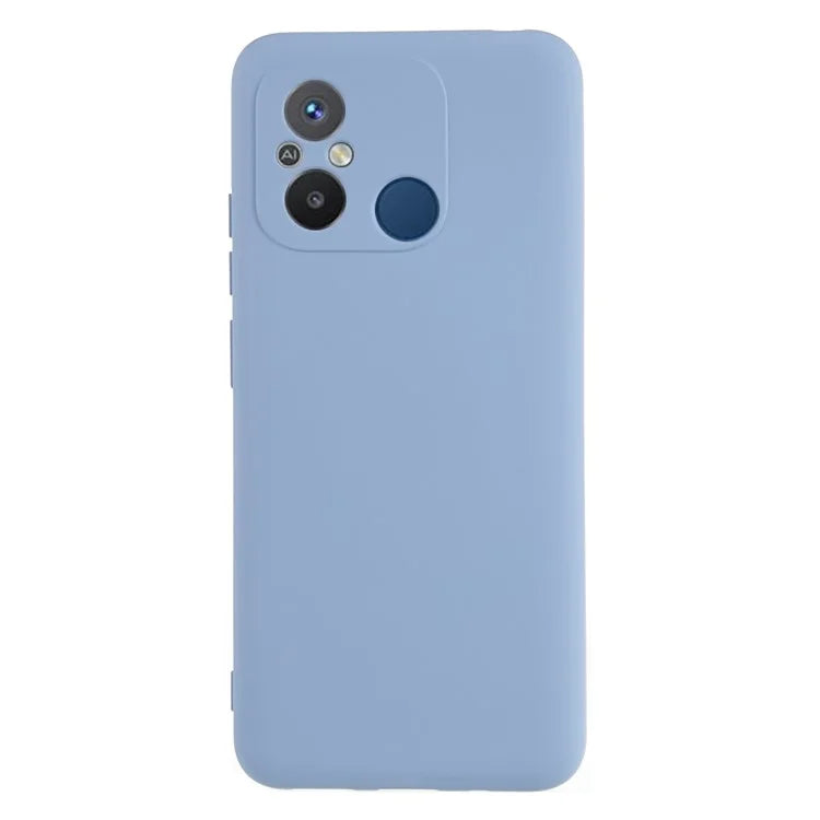Cell Phone Case for Xiaomi Redmi 12C 4G Liquid Silicone TPU 2.0mm Thick Arc Edge Phone Cover