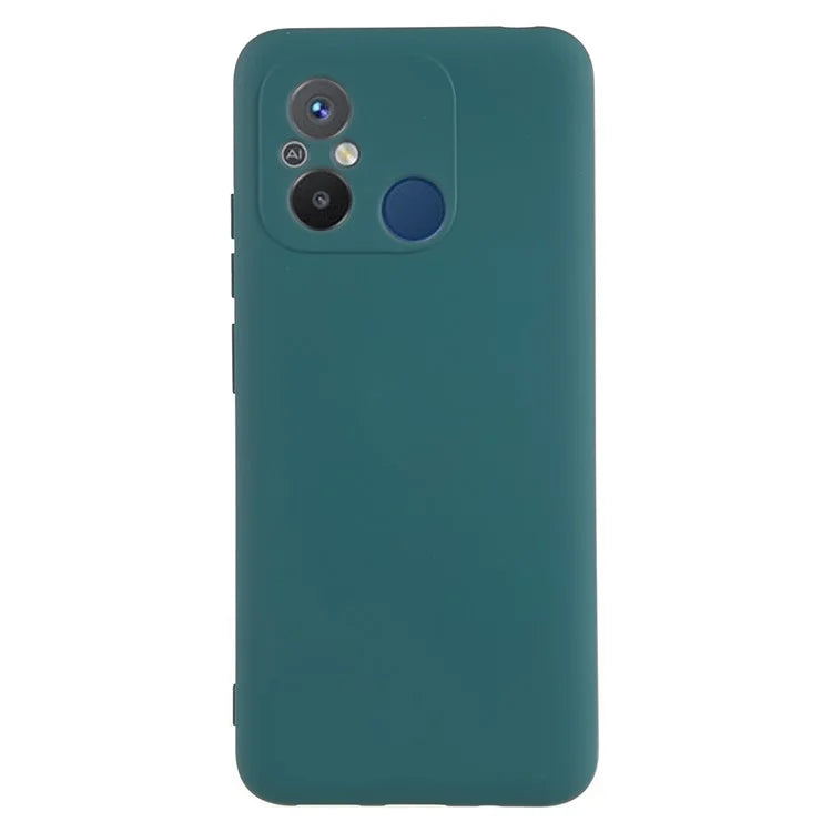 Cell Phone Case for Xiaomi Redmi 12C 4G Liquid Silicone TPU 2.0mm Thick Arc Edge Phone Cover