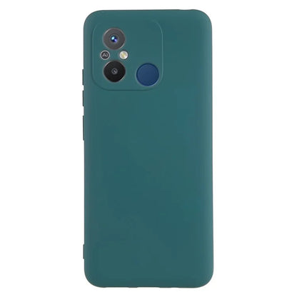 Cell Phone Case for Xiaomi Redmi 12C 4G Liquid Silicone TPU 2.0mm Thick Arc Edge Phone Cover