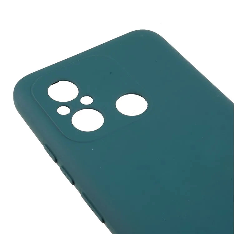 Cell Phone Case for Xiaomi Redmi 12C 4G Liquid Silicone TPU 2.0mm Thick Arc Edge Phone Cover