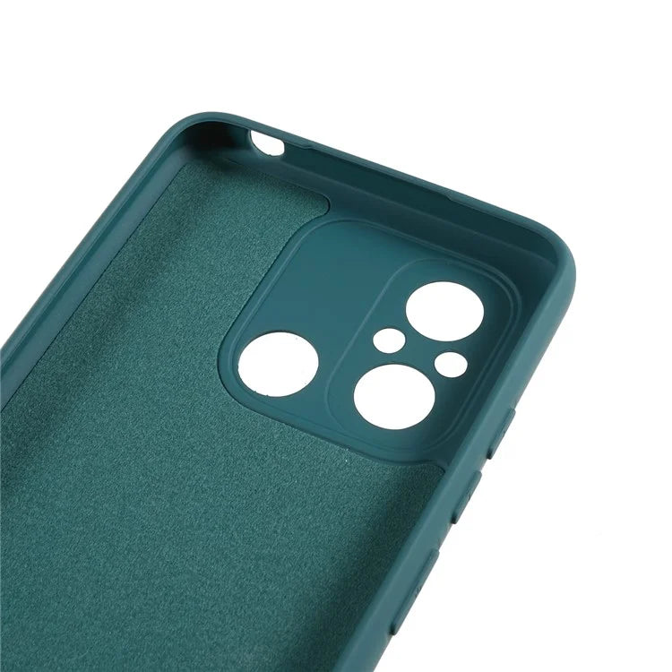 Cell Phone Case for Xiaomi Redmi 12C 4G Liquid Silicone TPU 2.0mm Thick Arc Edge Phone Cover