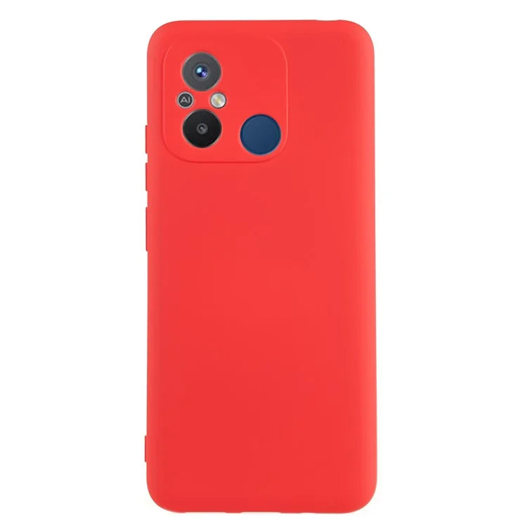 Cell Phone Case for Xiaomi Redmi 12C 4G Liquid Silicone TPU 2.0mm Thick Arc Edge Phone Cover