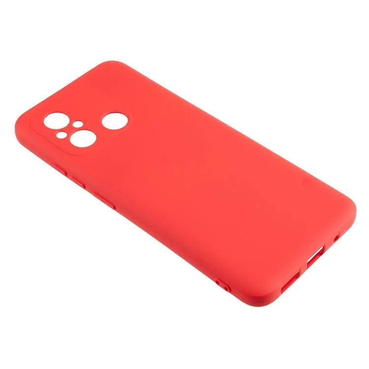 Cell Phone Case for Xiaomi Redmi 12C 4G Liquid Silicone TPU 2.0mm Thick Arc Edge Phone Cover