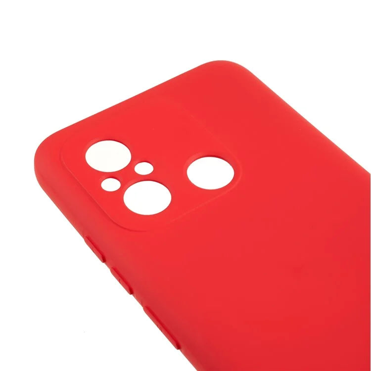 Cell Phone Case for Xiaomi Redmi 12C 4G Liquid Silicone TPU 2.0mm Thick Arc Edge Phone Cover