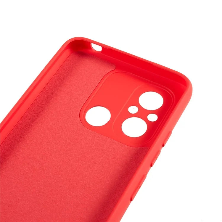 Cell Phone Case for Xiaomi Redmi 12C 4G Liquid Silicone TPU 2.0mm Thick Arc Edge Phone Cover