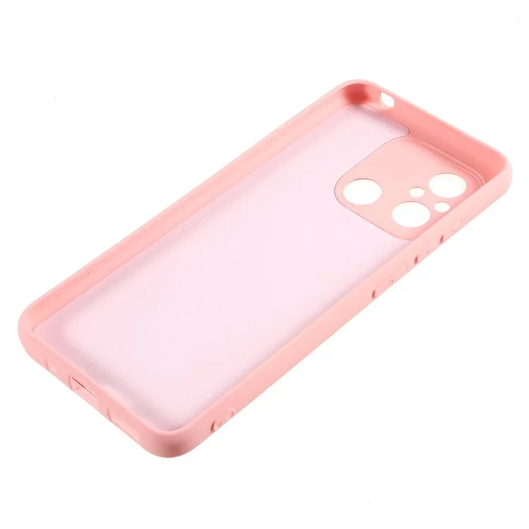 Cell Phone Case for Xiaomi Redmi 12C 4G Liquid Silicone TPU 2.0mm Thick Arc Edge Phone Cover