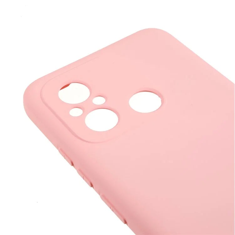 Cell Phone Case for Xiaomi Redmi 12C 4G Liquid Silicone TPU 2.0mm Thick Arc Edge Phone Cover