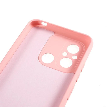 Cell Phone Case for Xiaomi Redmi 12C 4G Liquid Silicone TPU 2.0mm Thick Arc Edge Phone Cover