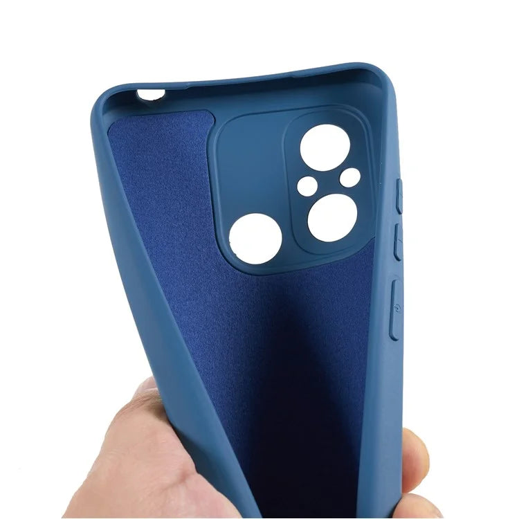 Cell Phone Case for Xiaomi Redmi 12C 4G Liquid Silicone TPU 2.0mm Thick Arc Edge Phone Cover