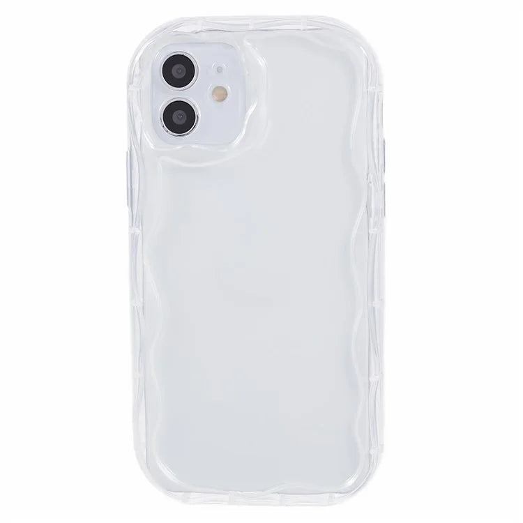 For iPhone 12 Creative Wave Design Shockproof Back Cover TPU Phone Case