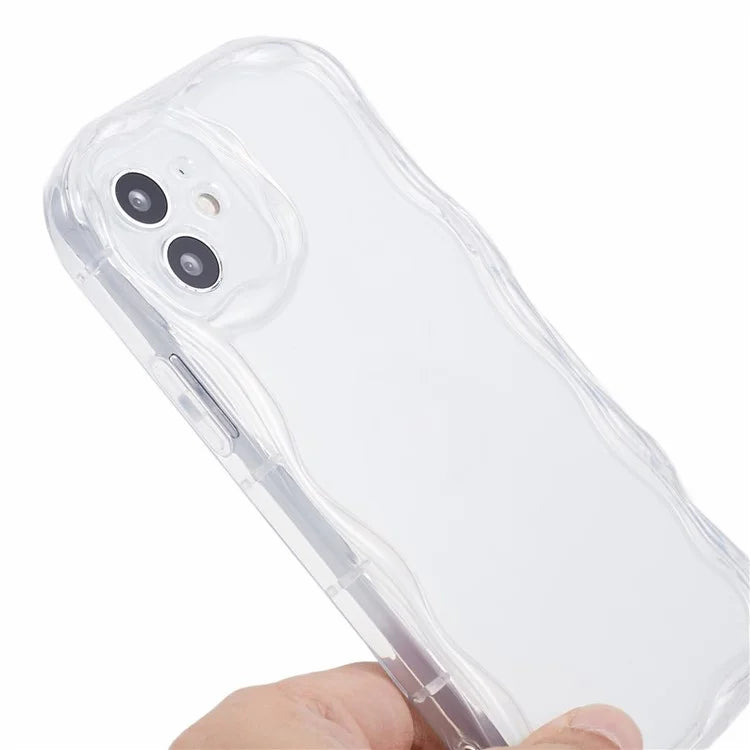 For iPhone 12 Creative Wave Design Shockproof Back Cover TPU Phone Case