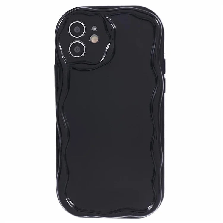 For iPhone 12 Creative Wave Design Shockproof Back Cover TPU Phone Case